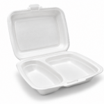Box assiette blanc 2 compartiments 200 PS