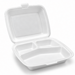Box assiette blanc 3 compartiments 200 PS