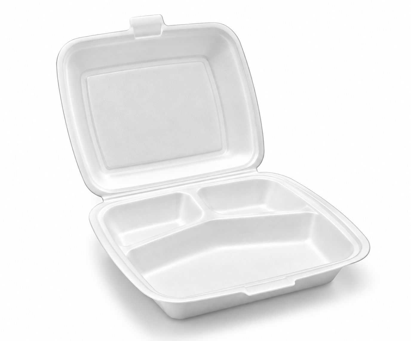 3bCOMPARTIMENTS Box assiette blanc 3 compartiments 200 PS – Image 1