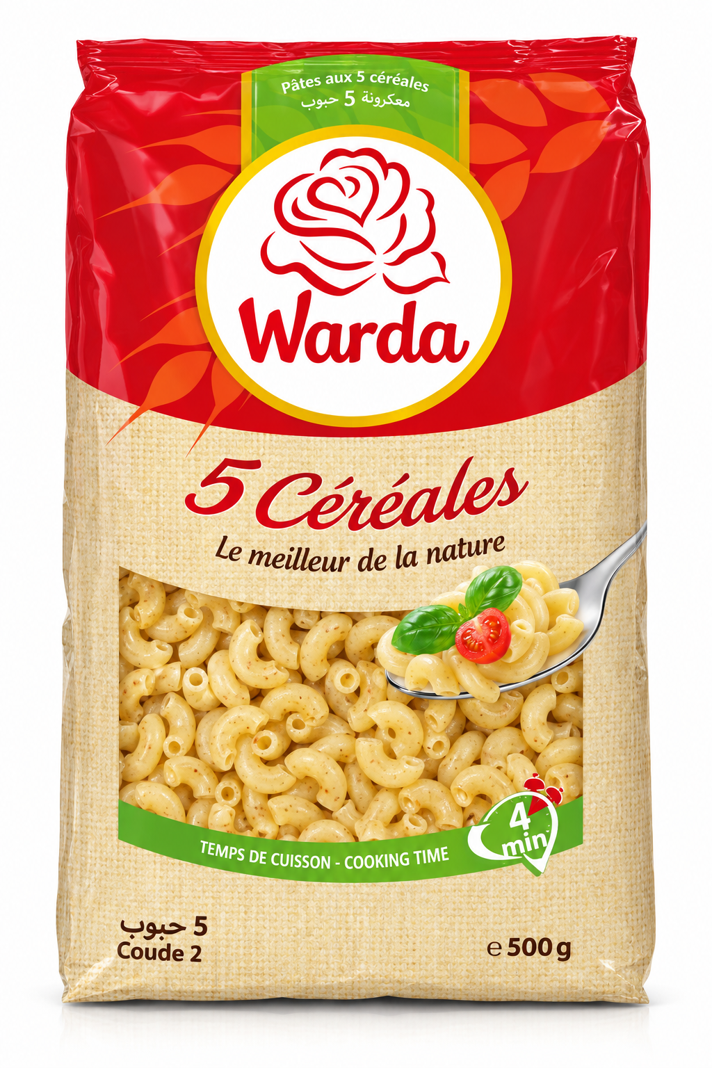 5 cereal elbow Coude 5 Céréales Warda - 500 g – Image 1