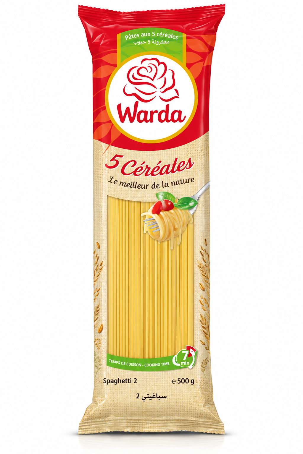 5 cereal spaghetti Spaghetti 5 Céréales Warda - 500 g – Image 1