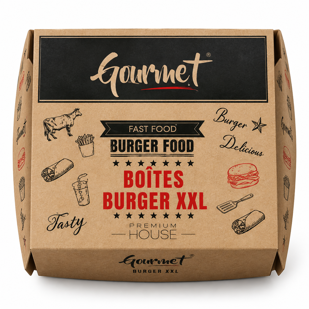 GOURMET BOÎTES BURGER Gourmet boîte burger XXL 300 PS – Image 1