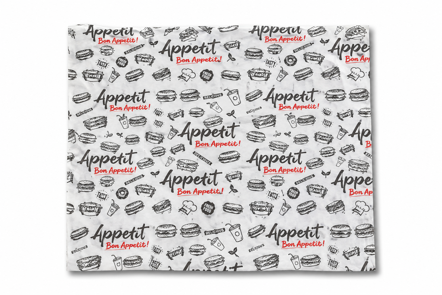 GOURMET PAPIERS HAMBURGER papier hamburger M - 25 x 33 cm *1000 PS – Image 1