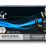 Gants nitrile noir non poudré XL 10*100