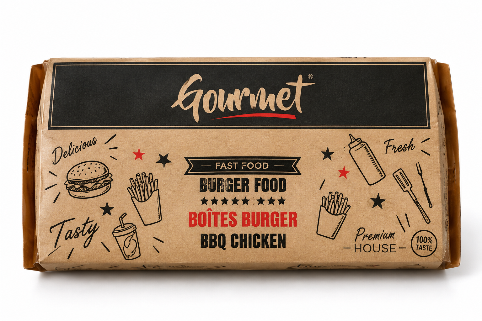 SANDWICH KRAFT boîte Sandwich Kraft – Image 1