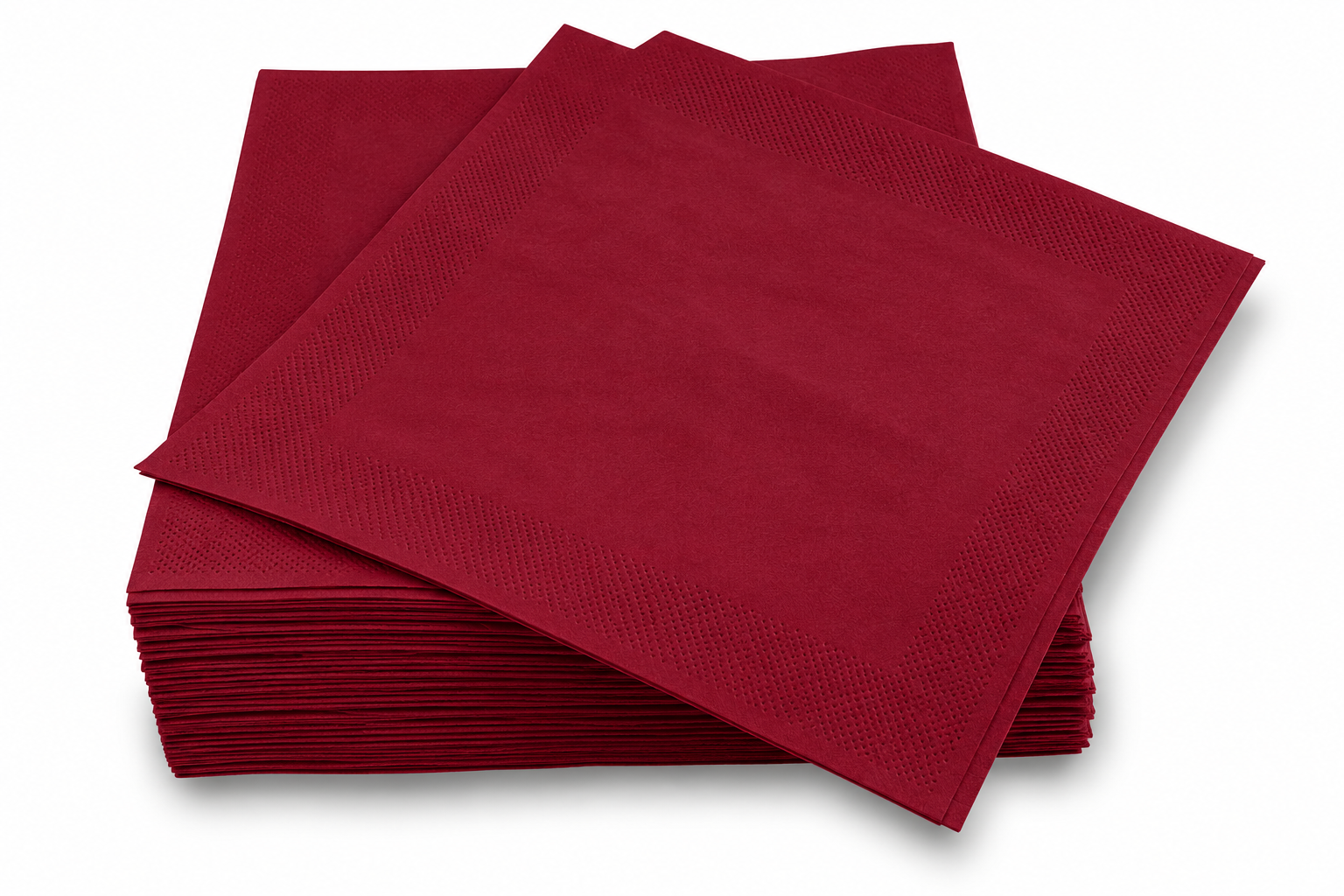SERVIETTES 40 X 40 CM BORDEAUX Serviettes 40 x 40 cm Bordeaux 2000 PCS – Image 1