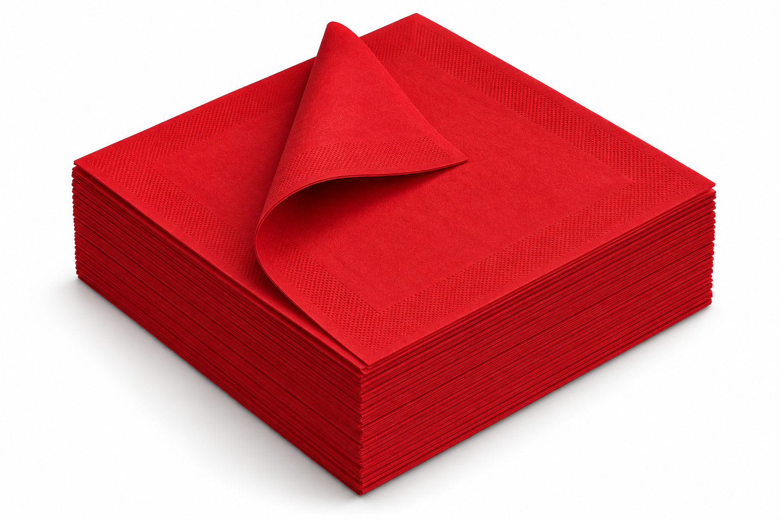 SERVIETTES 40 X 40 CM ROUGE Serviettes 40 x 40 cm Rouge 2000 PCS – Image 1