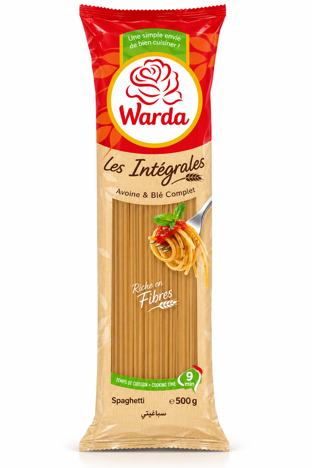 Whole grain spaghetti Spaghetti Intégrale Warda - 500 g – Image 1