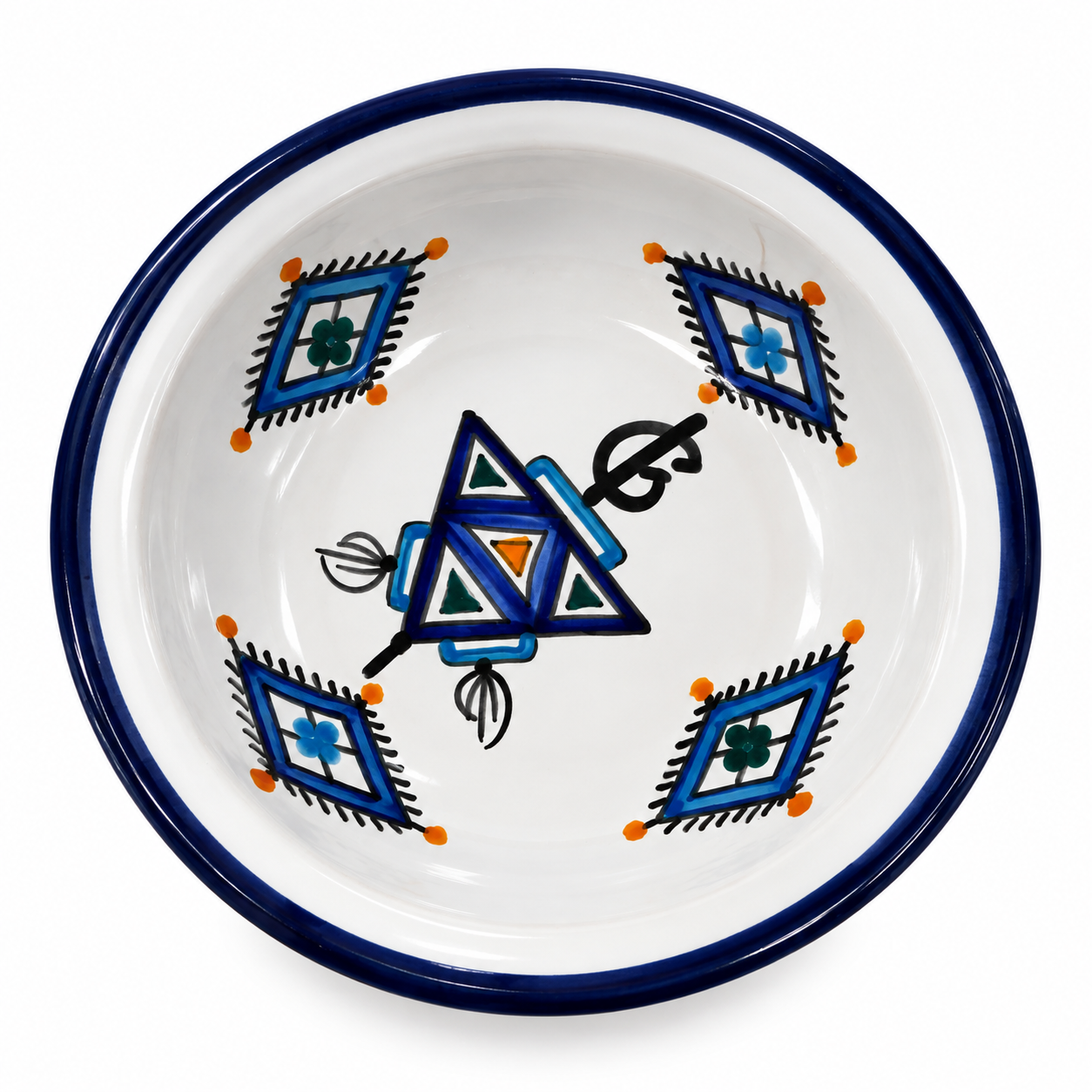 cre11 Tebsi Tunisien en Céramique - Motif Géométrique – Image 1