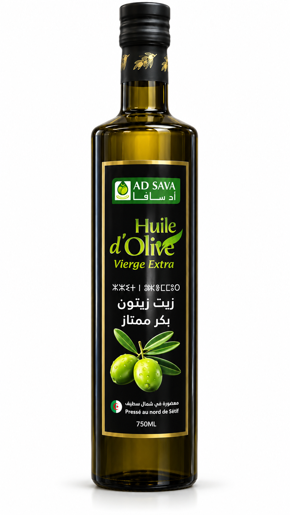 zit1 AD SAVA Huile d’Olive Vierge Extra - 750 ml – Image 1