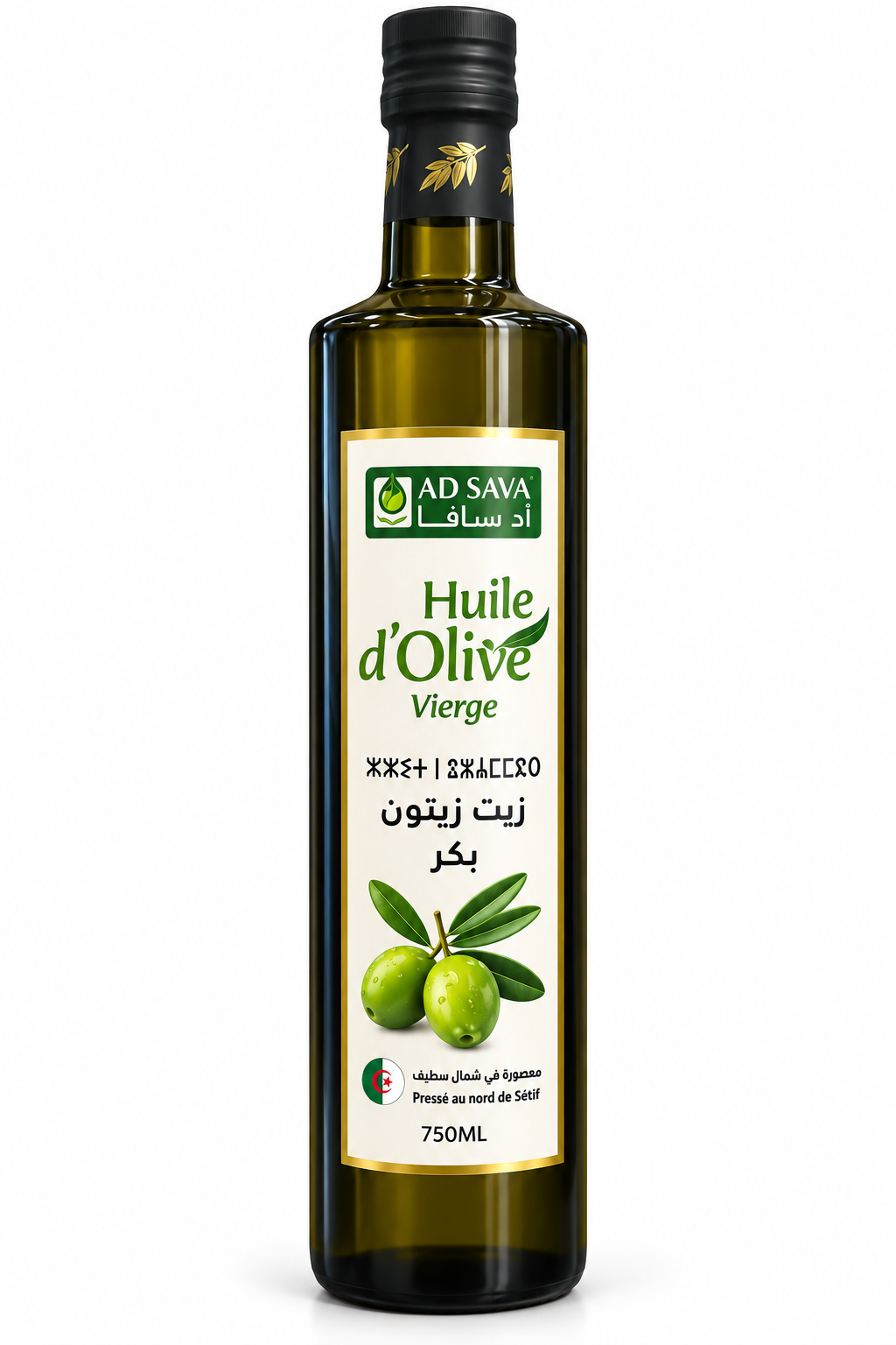 zit3 AD SAVA Huile d’Olive Vierge - 750 ml – Image 1