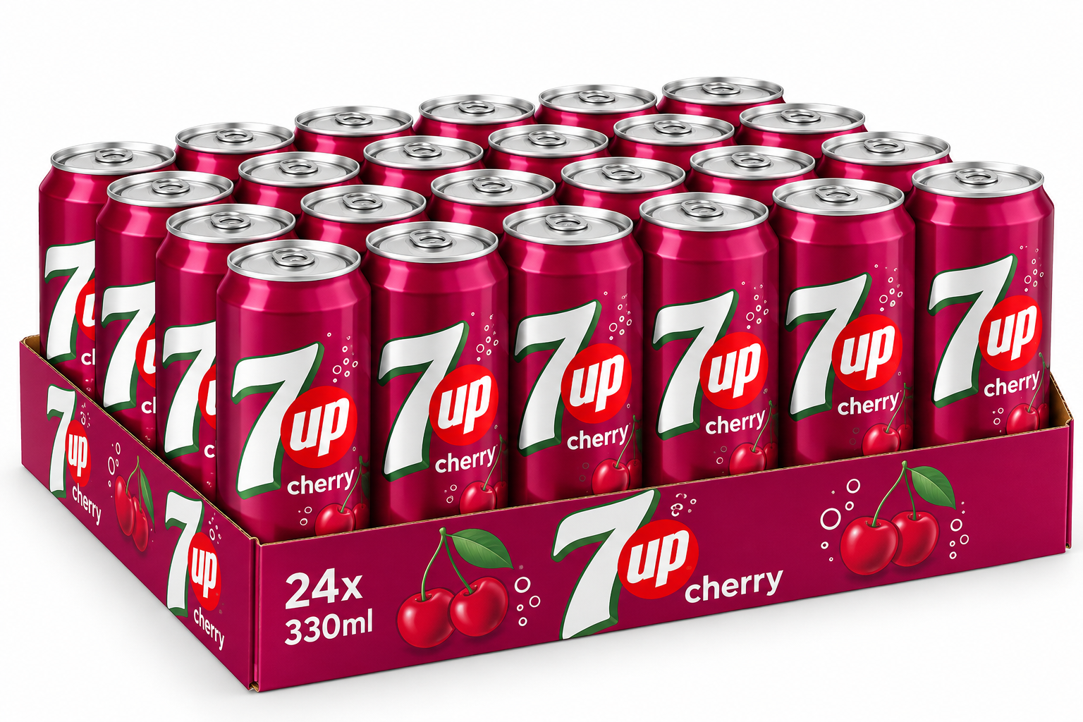 7UP Cherry 33 cl 7UP Cherry 33 cl – Lot de 24 canettes – Image 1