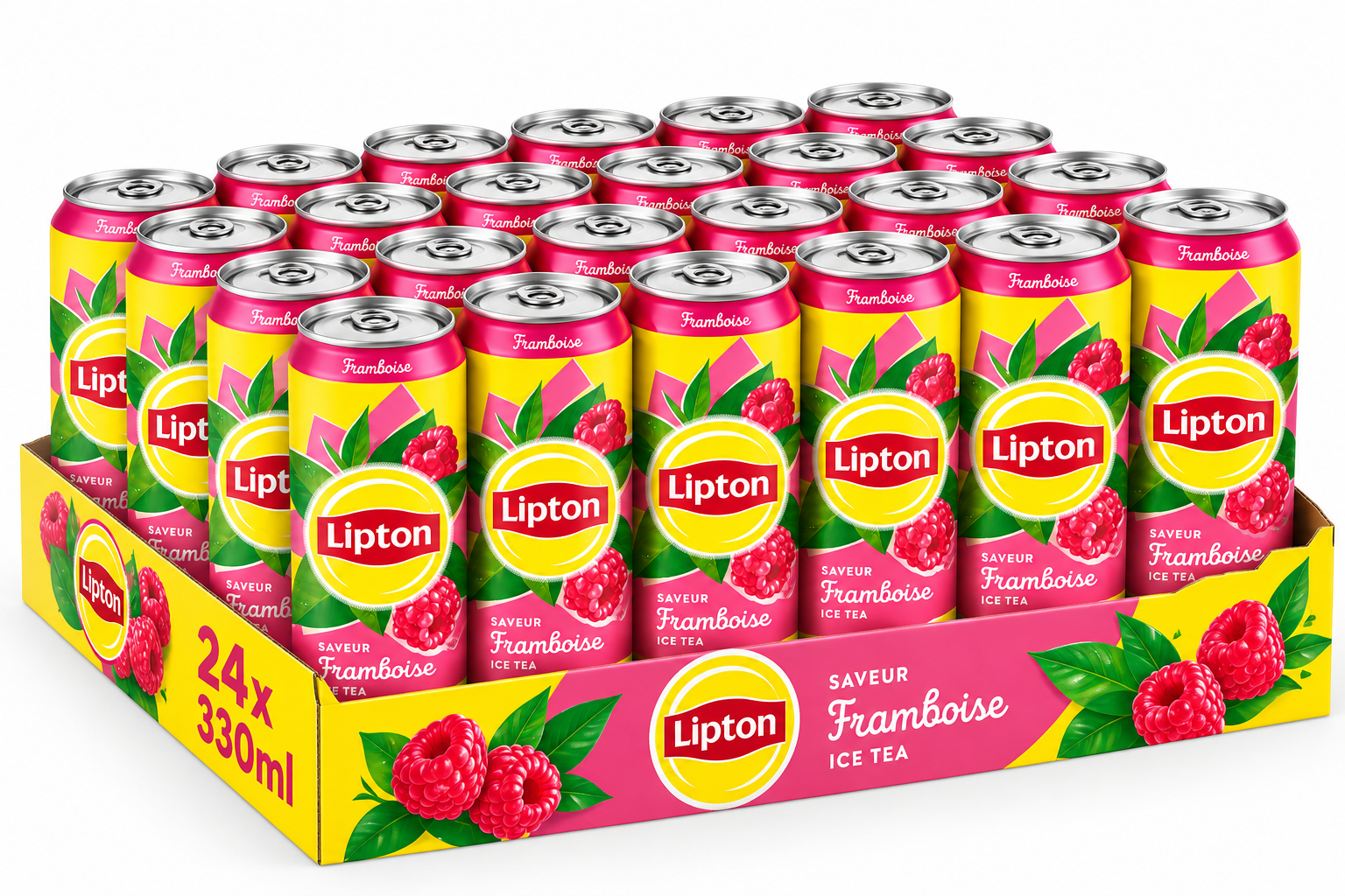 Ice Tea Framboise 33 cl Ice Tea Framboise 33 cl – Lot de 24 canettes – Image 1