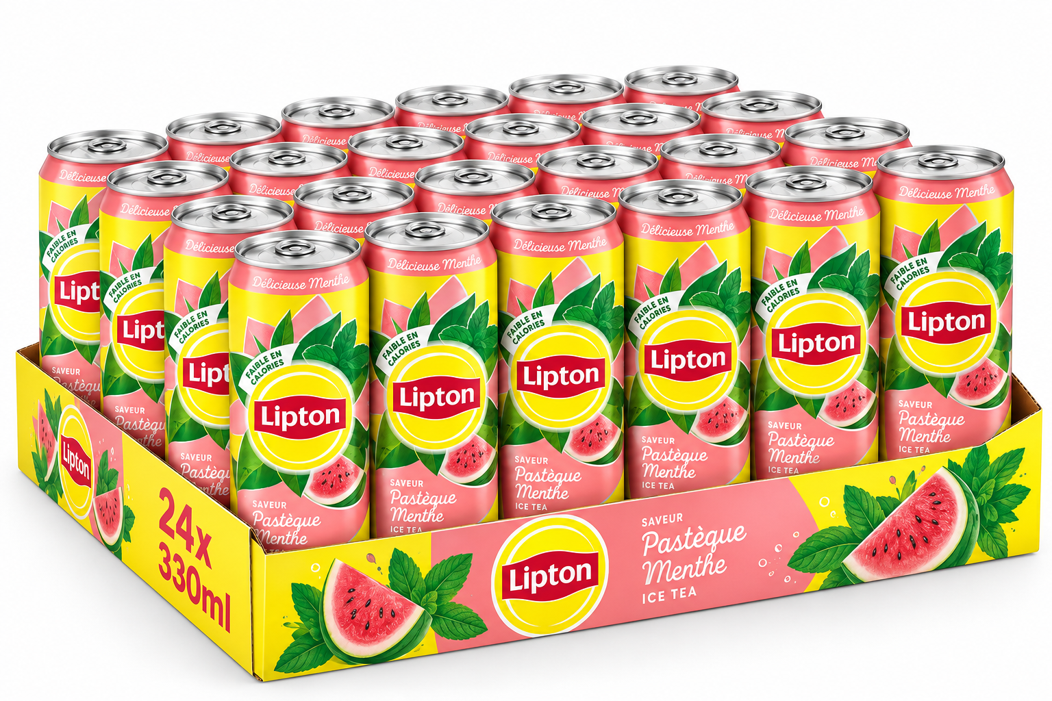 Ice Tea Pastèque 33 cl Ice Tea Pastèque 33 cl – Lot de 24 canettes – Image 1