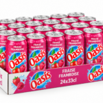 Oasis Fraise Framboise 33 cl – Lot de 24 canettes